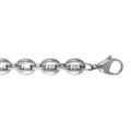 Bracelet en acier cha&icirc;ne maille grains de caf&eacute; largeur 9mm et longueur 22cm