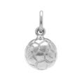 Pendentifs sur Artemare : Pendentif en argent rhodi&eacute; ballon de foot 9mm