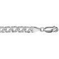 Bracelet en argent cha&icirc;ne double mailles crois&eacute;es souples - largeur 5,5mm et longueur 18cm