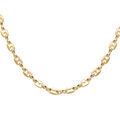 Collier en plaqu&eacute; or maille grains de caf&eacute; - largeur 3mm et longueur 42cm Artemare