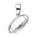 Pendentif en argent ballon de rugby grand mod&egrave;le Artemare