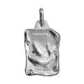 Pendentifs sur Artemare : Pendentif en argent brillant parchemin zodiaque Poissons