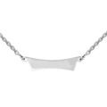 Colliers sur Artemare : Collier en argent cha&icirc;ne avec pendentif plaque pr&eacute;nom &agrave; graver en trap&egrave;ze - longueur 40cm