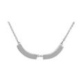 Colliers sur Artemare : Collier en argent cha&icirc;ne avec pendentifs 2 plaques pr&eacute;nom &agrave; graver en demi lune