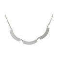 Colliers sur Artemare : Collier en argent cha&icirc;ne avec pendentifs 3 plaques pr&eacute;nom &agrave; graver en demi lune