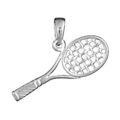 Pendentifs sur Artemare : Pendentif en argent raquette de tennis