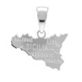 Pendentifs sur Artemare : Pendentif en argent carte de la Sicile