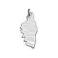 Pendentifs sur Artemare : Pendentif en argent carte de Corse petit mod&egrave;le