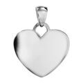 Pendentifs sur Artemare : Pendentif en argent coeur arrondi &agrave; graver grand mod&egrave;le - plaque prestige