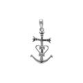 Pendentifs sur Artemare : Pendentif en argent rhodi&eacute; croix Camarguaise moyen mod&egrave;le - Symbole de la Camargue