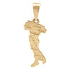 Pendentif en plaqu&eacute; or carte d'Italie grand mod&egrave;le