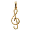 Pendentif en plaqu&eacute; or clef de sol