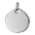 Pendentifs sur Artemare : Pendentif en argent galet &agrave; graver petit mod&egrave;le - plaque prestige