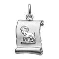 Pendentifs sur Artemare : Pendentif en argent rhodi&eacute; zodiaque parchemin simple B&eacute;lier