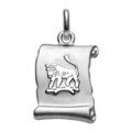 Pendentifs sur Artemare : Pendentif en argent rhodi&eacute; zodiaque parchemin simple Taureau