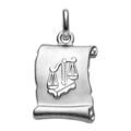 Pendentifs sur Artemare : Pendentif en argent rhodi&eacute; zodiaque parchemin simple Balance