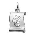 Pendentifs sur Artemare : Pendentif en argent rhodi&eacute; zodiaque parchemin simple Scorpion
