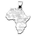 Pendentifs sur Artemare : Pendentif Afrique en argent rhodi&eacute; - grand mod&egrave;le - stock B