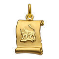 Pendentifs sur Artemare : Pendentif en plaqu&eacute; or zodiaque parchemin simple Taureau