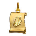 Pendentifs sur Artemare : Pendentif en plaqu&eacute; or zodiaque parchemin simple Balance