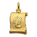 Pendentifs sur Artemare : Pendentif en plaqu&eacute; or zodiaque parchemin simple Scorpion