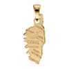 Pendentif en plaqu&eacute; or carte de Corse moyen mod&egrave;le