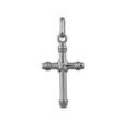 Pendentif croix en argent rhodi&eacute; petit mod&egrave;le 20mm X 12mm