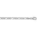 Cha&icirc;ne en argent maille Hawa&iuml; 1+2 largeur 4mm et longueur 55cm
