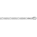 Cha&icirc;ne en argent maille Hawa&iuml; 1+3 largeur 4mm et longueur 55cm