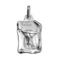 Pendentif en argent brillant parchemin zodiaque Taureau Artemare