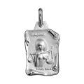 Pendentif en argent brillant parchemin zodiaque Balance