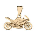 Pendentifs sur Artemare : Pendentif en plaqu&eacute; or moto de course