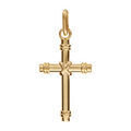 Pendentif croix en plaqu&eacute; or petite croix 20mm X 12mm
