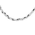Collier en argent tresse avec 1 brin diamant&eacute; - longueur 45cm Artemare