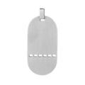 Pendentif en acier plaque G.I. arrondie trou&eacute;e