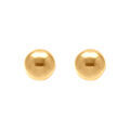 Boucles d'oreilles en plaqu&eacute; or boule de 8mm et fermoir poussette Artemare