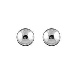 Boucles d'oreilles en argent boule de 8 mm et fermoir poussette