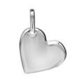Pendentif argent rhodi&eacute; coeur plat trou&eacute; Artemare
