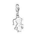 Pendentifs sur Artemare : Pendentif en argent petite fille sur mousqueton