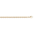 Cha&icirc;ne en plaqu&eacute; or maille for&ccedil;at largeur 3mm et longueur 60cm