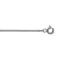 Colliers sur Artemare : Cha&icirc;ne en argent rhodi&eacute; maille tube om&eacute;ga 1mm longueur 40+3cm