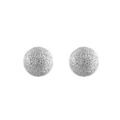 Boucles d'oreille sur Artemare : Boucles d'oreilles en argent boule givr&eacute;e et fermoir poussette