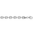 Bracelets sur Artemare : Bracelet en argent cha&icirc;ne maille grains de caf&eacute; 5mm - longueur 18cm
