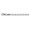 Bracelets sur Artemare : Bracelet en argent cha&icirc;ne maille marine fantaisie - longueur 18cm