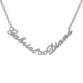 Colliers sur Artemare : Collier en argent cha&icirc;ne maille for&ccedil;at avec d&eacute;coupe anglaise 2 pr&eacute;noms - longueur 40cm + 3cm de rallonge