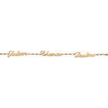 Bracelets sur Artemare : Bracelet en plaqu&eacute; or cha&icirc;ne mailles 1+1 largeur 2mm avec d&eacute;coupe anglaise 3 pr&eacute;noms - longueur 18,5cm r&eacute;glable 17cm