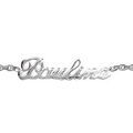 Bracelets sur Artemare : Bracelet en argent cha&icirc;ne maille for&ccedil;at avec d&eacute;coupe anglaise 1 pr&eacute;nom - longueur 18,5cm r&eacute;glable 17cm