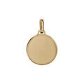 Pendentif en vermeil m&eacute;daille &agrave; graver petit mod&egrave;le - plaque prestige