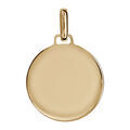 Pendentifs sur Artemare : Pendentif en vermeil m&eacute;daille &agrave; graver moyen mod&egrave;le - plaque prestige