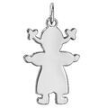 Pendentif en argent petite fille &agrave; graver Artemare